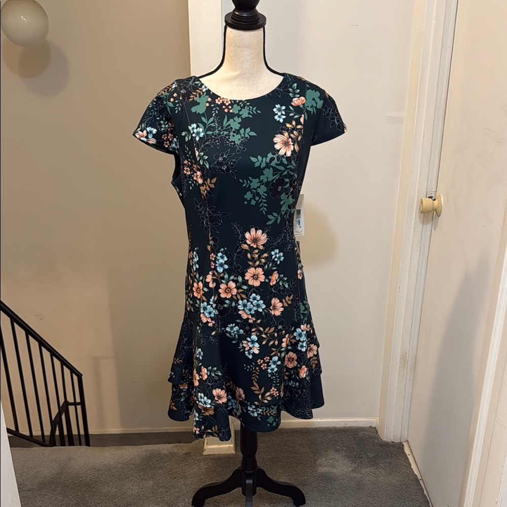 Eliza J Dark Floral Mini Dress